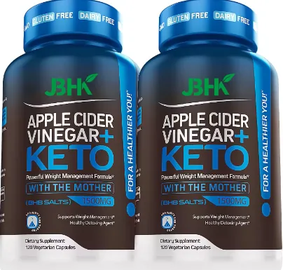 Afslank Appelazijn Capsules Met De Moeder Plus Keto Bhb-voor Vrouwen En Mannen-energie & Focus - 120 Veganistische Capsules