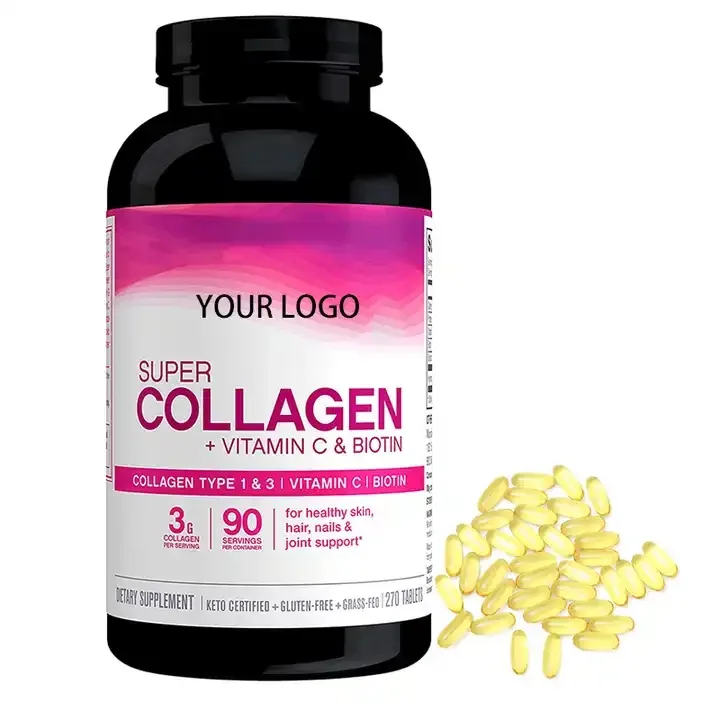 Multi-collageen (types I,Ii,Iii,V & X) Collageen Peptiden Capsules