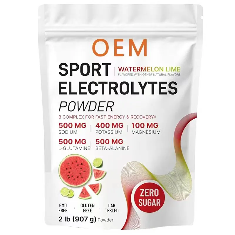 Oem Private Label Electrolytes Energy Drink Powder Supplement Zero-sugar Supports Muscle Strength