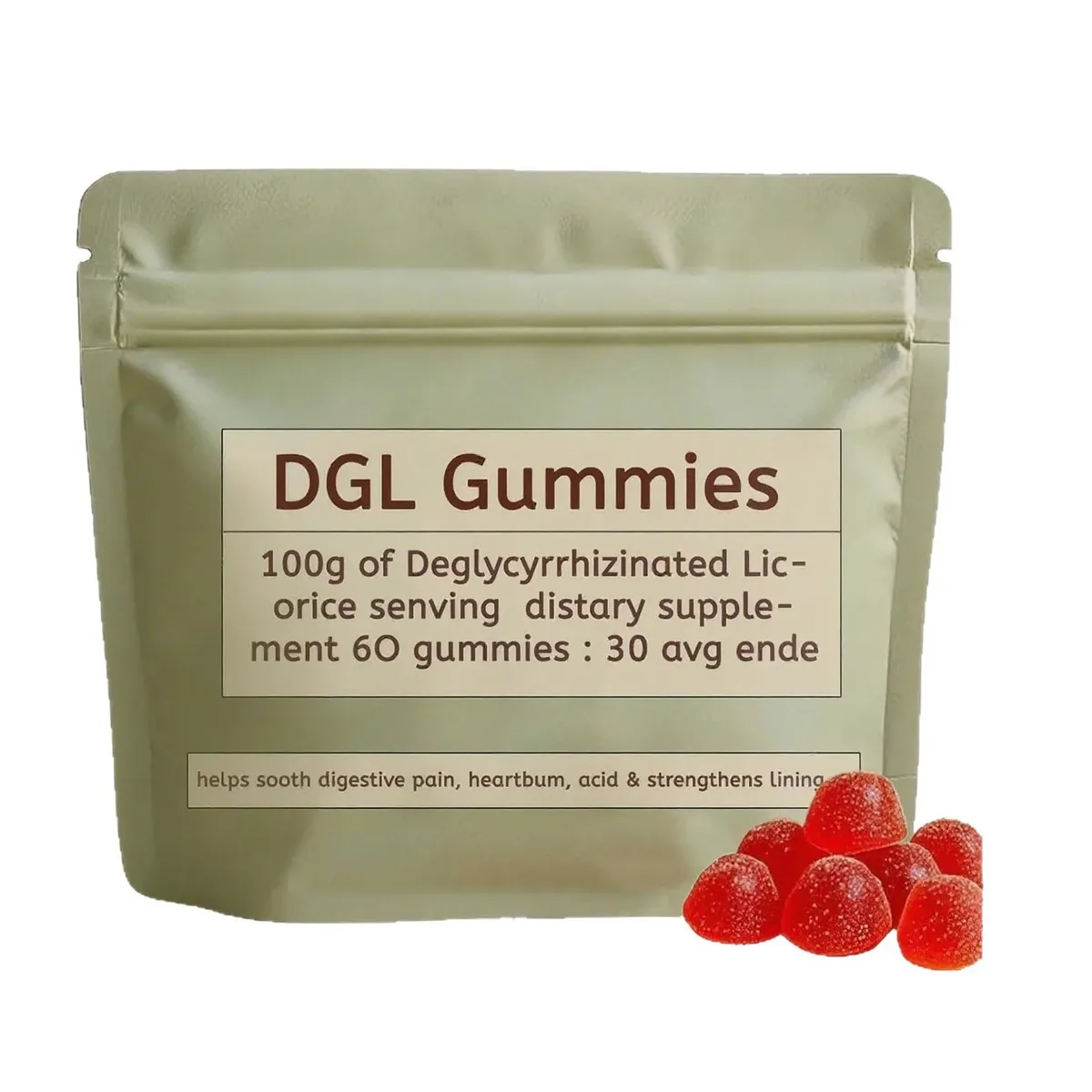 Oem/odm Dgl Gummies Berry Flavor 60 Count Immune Support Gmp Certified Dietary Supplement Not For Pregnant Women Maintaining
