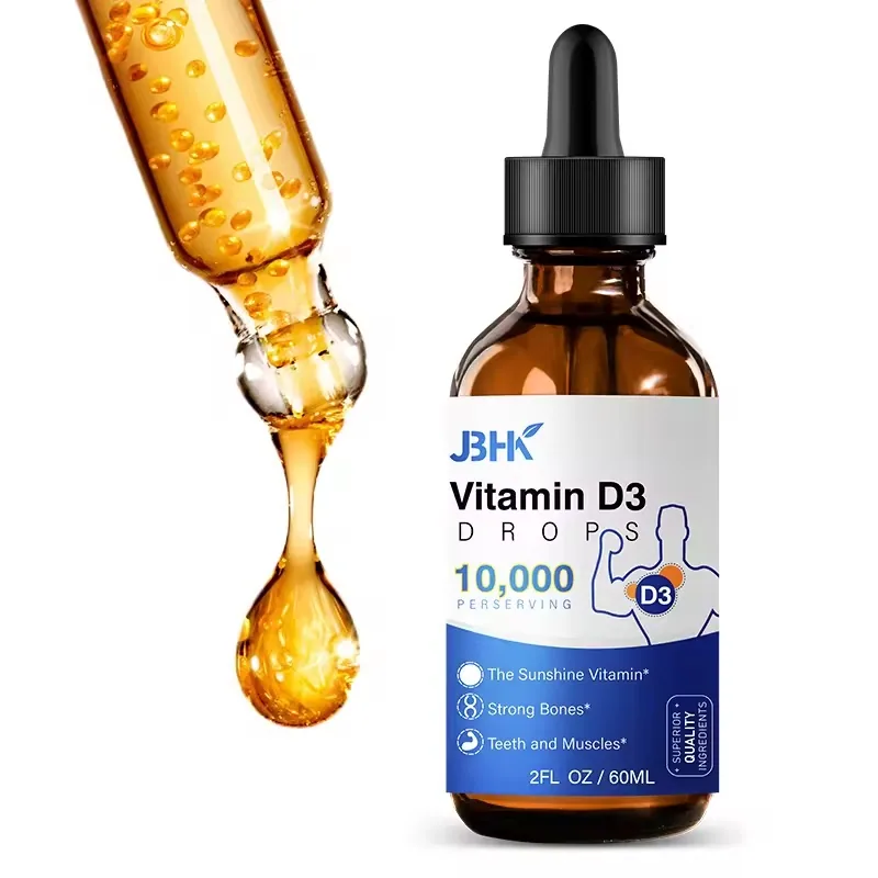 D3 And K2 Dietary Supplement Drop Liquid Drops K2 + D3 Sublingual Vegan Vitamin Drops Customized Flavor Energy Booster Vitamin