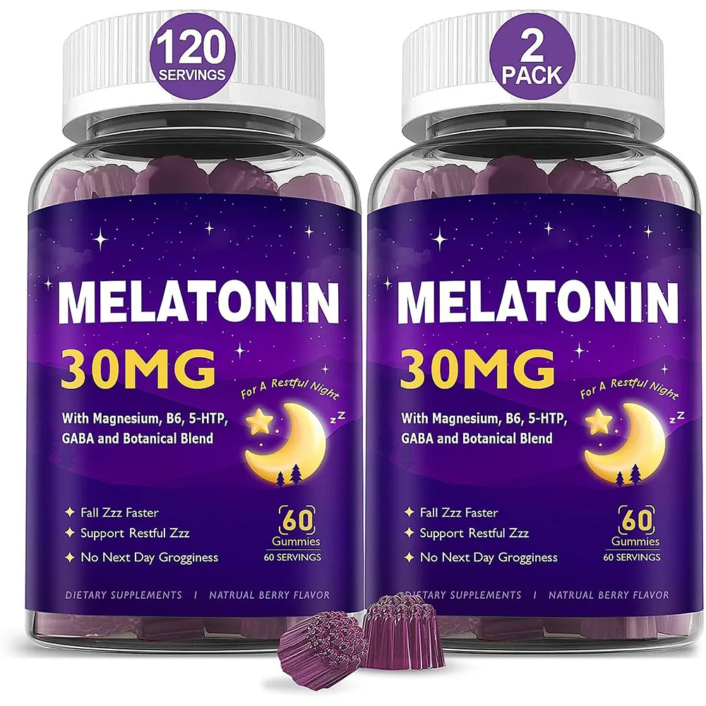 Oem Private Label Natural Sleep Gummies Mixberry Flavour Deep Sleep Melatonin Gummies