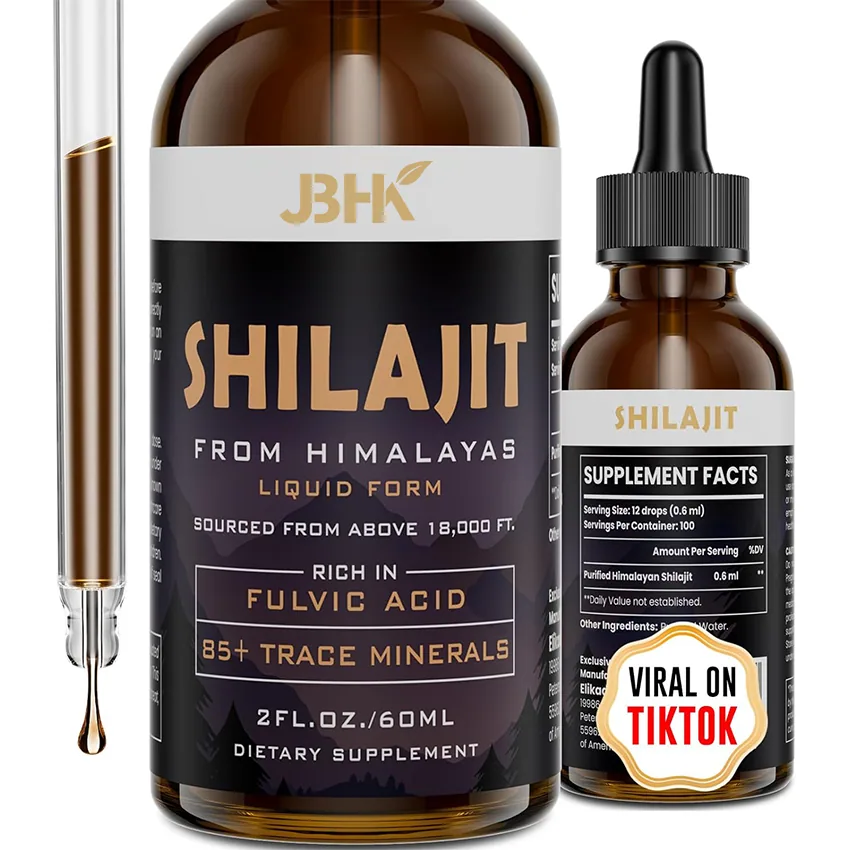 Oem/odm Himalayan Shilajit Liquid Supplements Drops With Minerals Fulvic Acid Magnesium Zinc Natural Shilajit Resin Drops