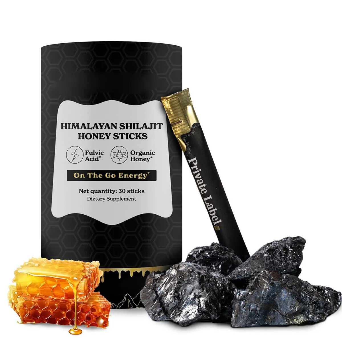 Oem Private Label Himalayan Shilajit Honey Sticks Custom Flavor Formula Saffron Pure Shilajit Gel Adult Use Sleep Aid