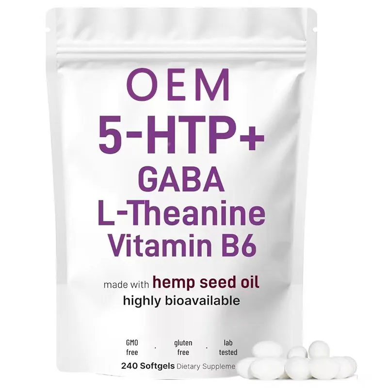 Oem/odm Softgel Capsules Gaba L-theanine Vitamin Sleep Supplement 240 Softgels