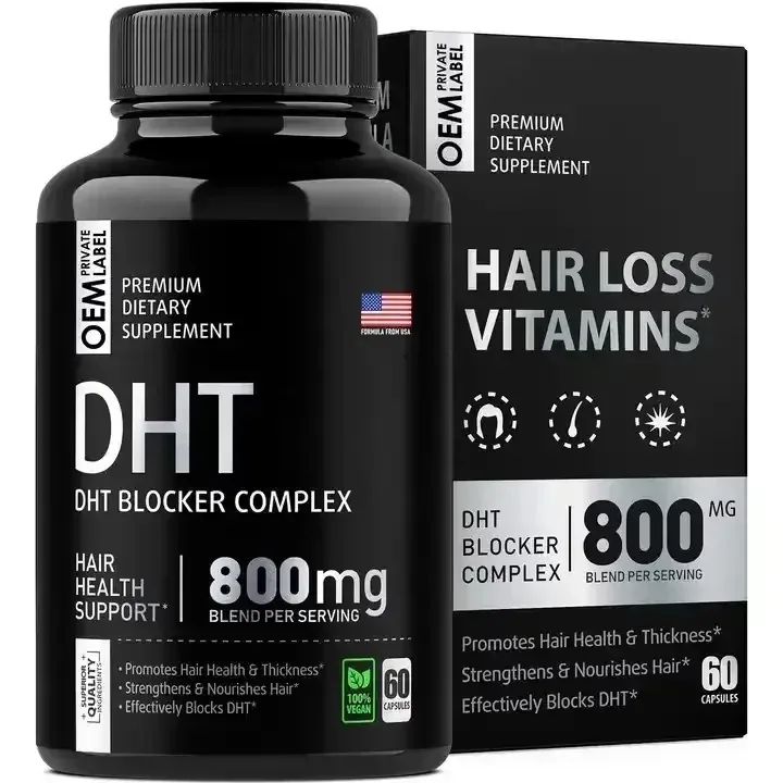 Hair Loss Supplement Dht Blocker Capsules Biotin Saw Palmetto Supplement Vegen Healthy Strong Hair Hair Vitamins Growth Capsules