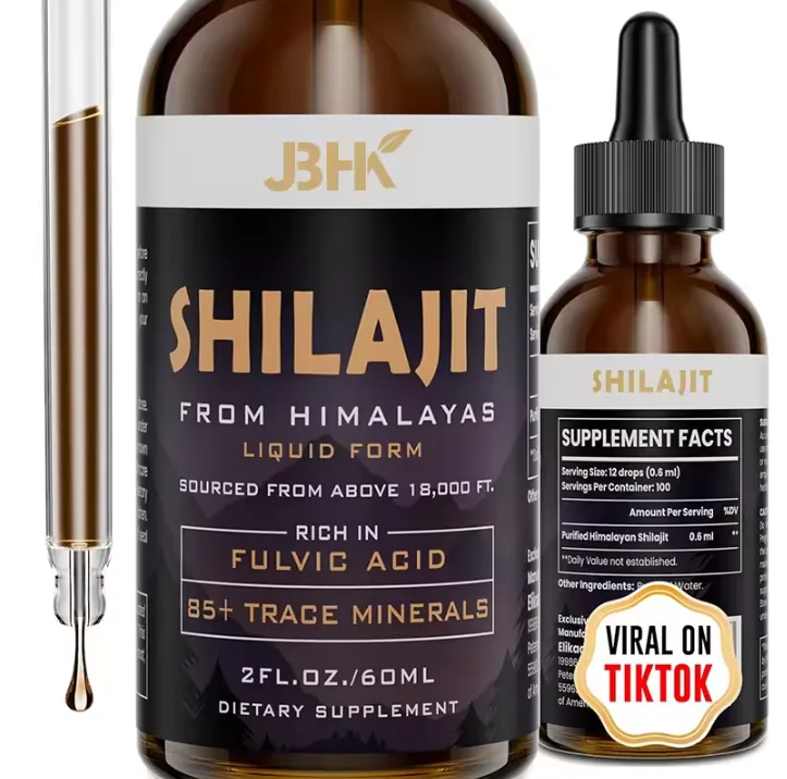 Oem/odm Herbal Supplements Naturel Liquid Shilajit Drops Pure Shilajit Liquid Drops