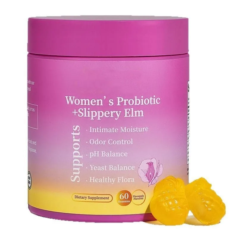 Oem/odm 60 Women Probiotic Gummies For Women's Health Immune Support Sugar Free Pineapple Flavor Gummy Candy Health Supplement