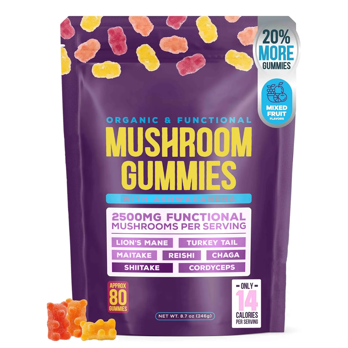 Oem Pheromone Gummies With Mushroom Extracts-immune Support & Energy Adult Use Customizable Gummies Bag