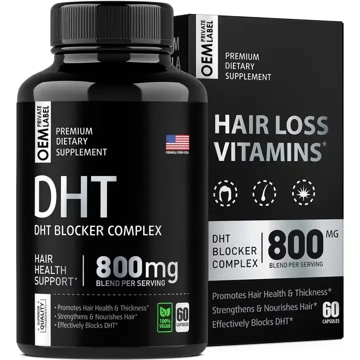 Hair Loss Supplement Dht Blocker Capsules Biotin Saw Palmetto Supplement Vegen Healthy Strong Hair Hair Vitamins Growth Capsules