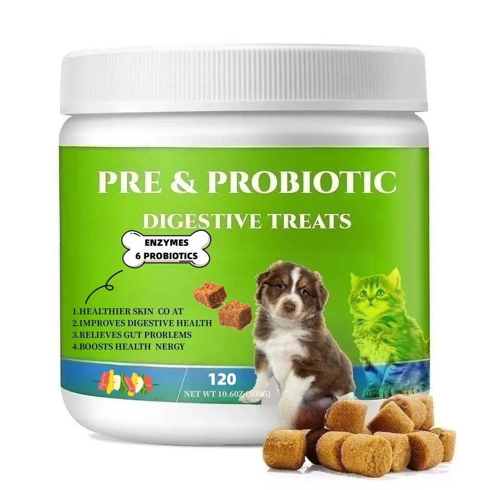 Oem Private Label High-protein Fish Oil Probiotics Tablets Gut Health Supplement For Dogs Skin & Coat Allergy Immune Support