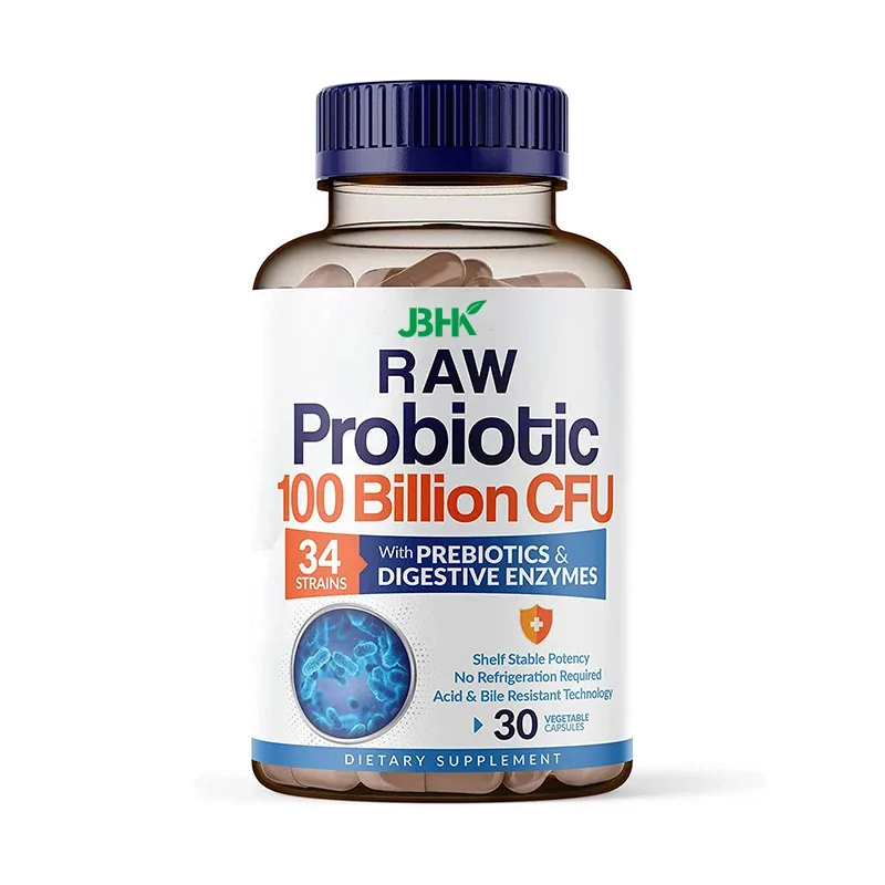 Probiotic Supplement For Digestive And Gut Health 30 Vegetarian Capsules For Adults Vitamin E Capsules Oem/odm