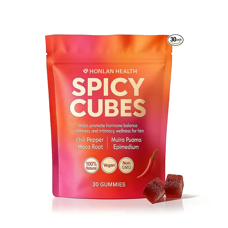Custom Spicy Cubes Male Wellness Gummies ODM OEM Supplier