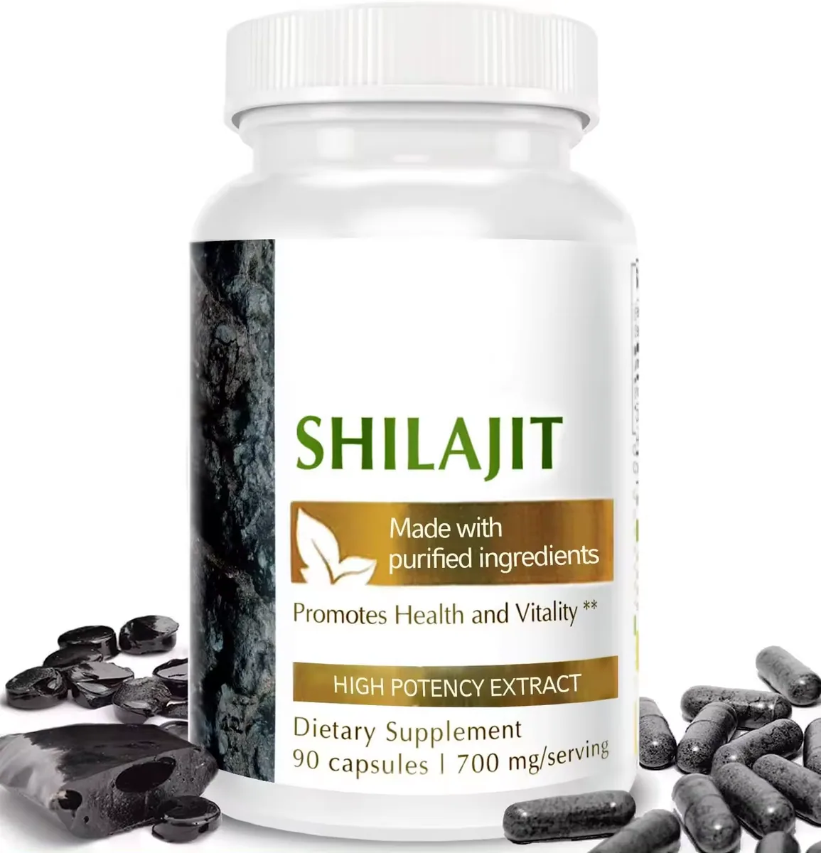 Shilajit Capsule,Private Label Customized,Shilajit Resin Pure Himalayan Capsule,Shilajit Resin Health Dietary Supplement