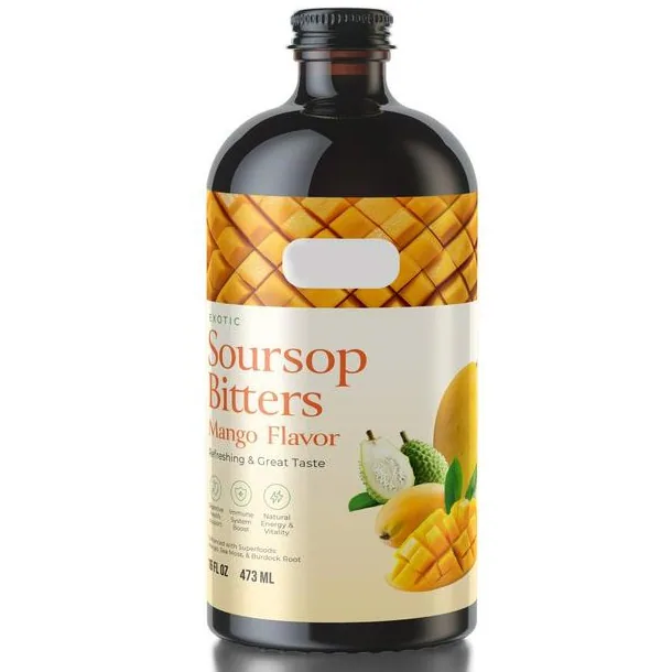Oem Soursop Bitters Liquid Mango Flavor,Premium Grade For Immune Boost,With Irish Moss,Burdock Root,African Mango 16oz