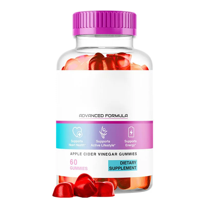 Private Label Apple Cider Vinegar Gummies Calcium Magnesium Sodium Gummy Candy Immune Support 60 Count Health Supplement