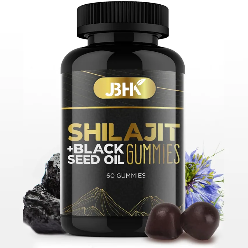 Custom Herbal Supplement Relaxing Energy Boost Per Gummy Ashwagandha Shilajit Extract Gummies