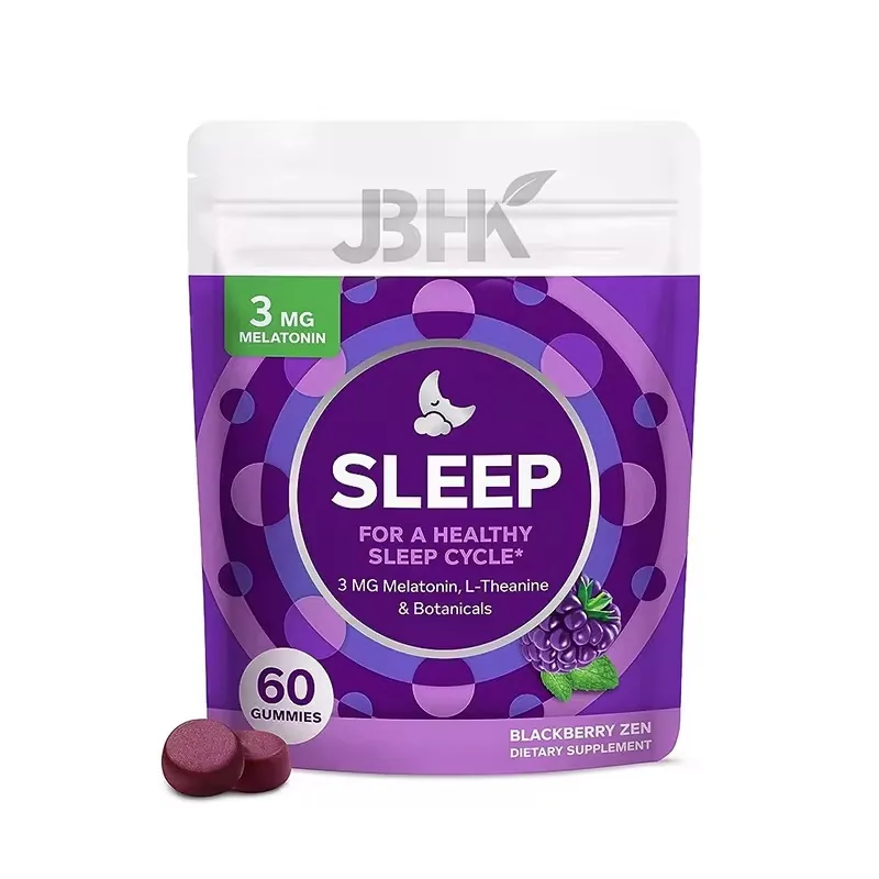 Sleep Gummy Occasional Sleep Support 3 Mg Melatonin L-theanine Chamomile Lemon Balm Sleep Aid Blackberry