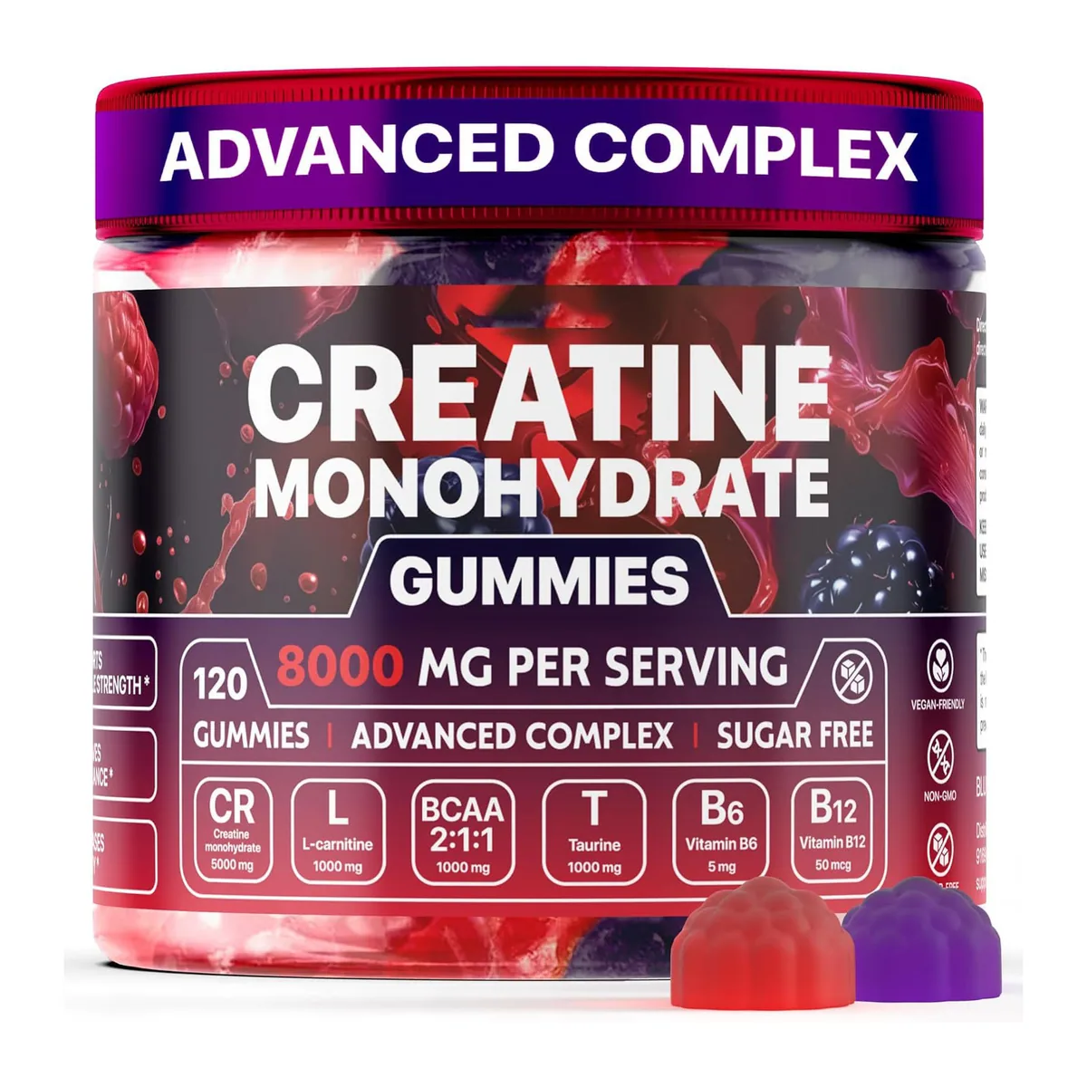 Adult Creatine Monohydrate Soft Gummy Candy Muscle Recovery Energy Boost Improved Bone Density Not Pregnant Sports
