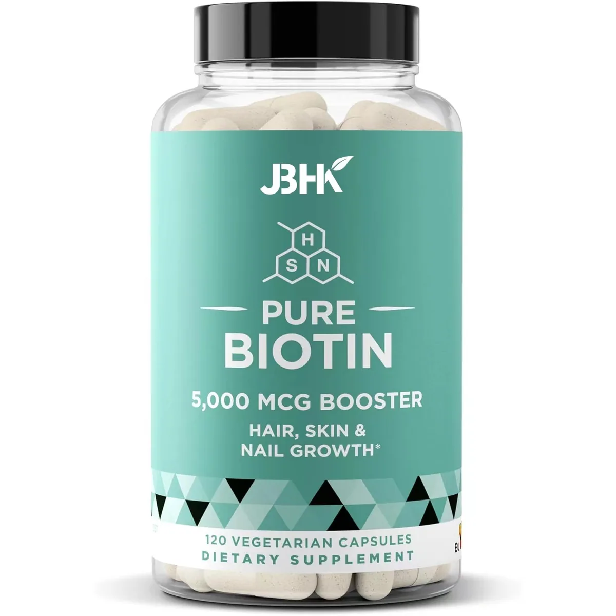 Biotin 5000 Mcg Hair Skin Nails Supplement High Potency Hair Growth Vitamins For Women Men Support
