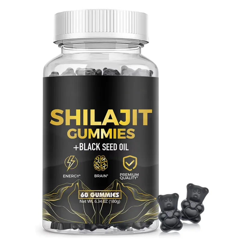 Pure Himalayan Natural Shilajit Extract Pills Shilajit Resin Gummy Shilajit Gummies 60 Capsules