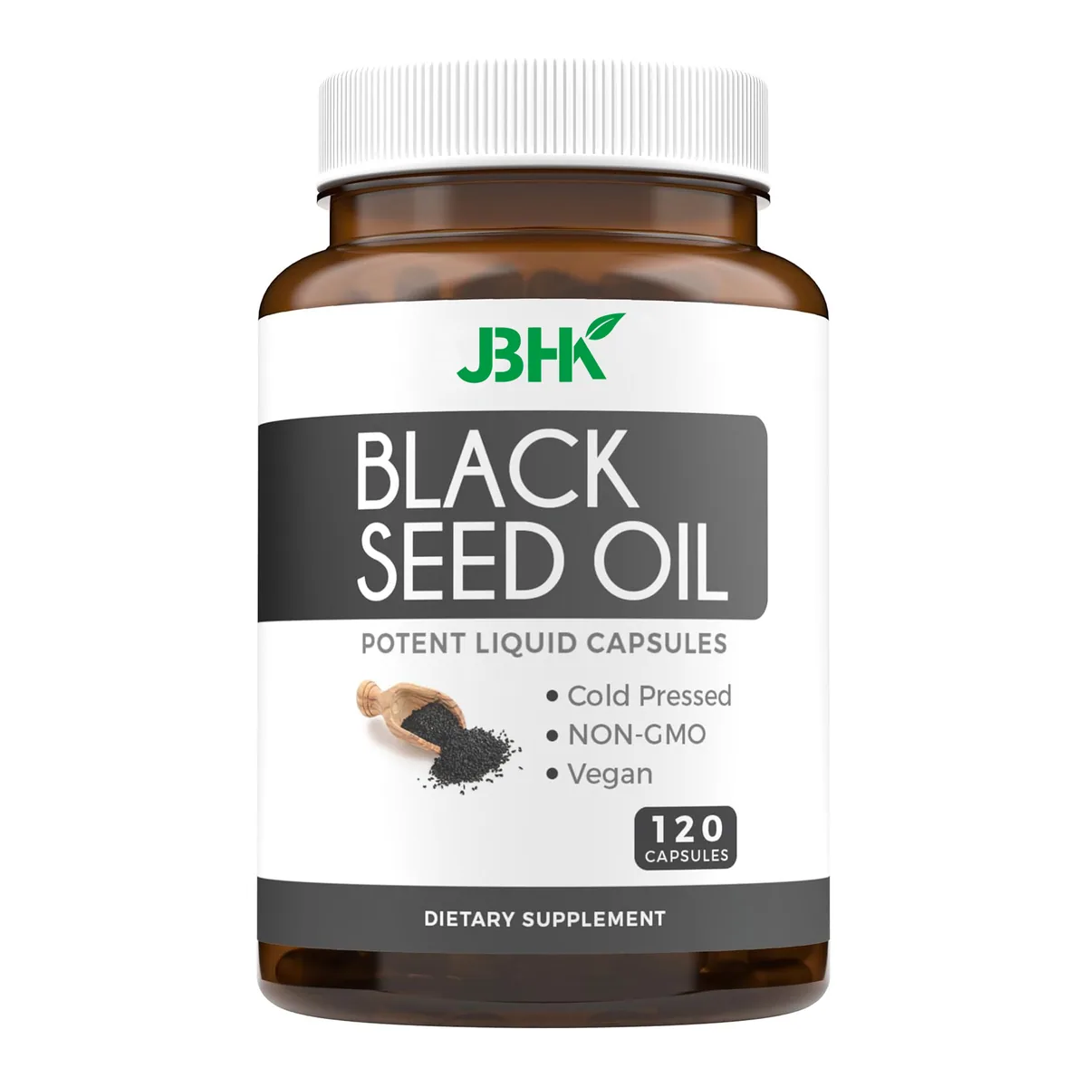 Black Seed Oil Skin Health Vegan Cold-pressed Nigella Sativa Producing Pure Black Cumin Seed Oil With Vitamin E 120 Capsules