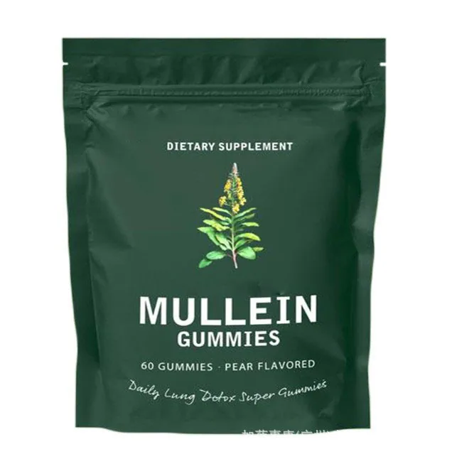 Oem Odm Mullein Leaf Extract Gummy Dietary Supplement Sugar Free 60 Gummies