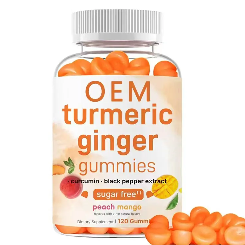 Oem/odm Private Label Factory Supply Turmeric Curcumin Gummies Support Body Health Turmeric Ginger Gummies Product