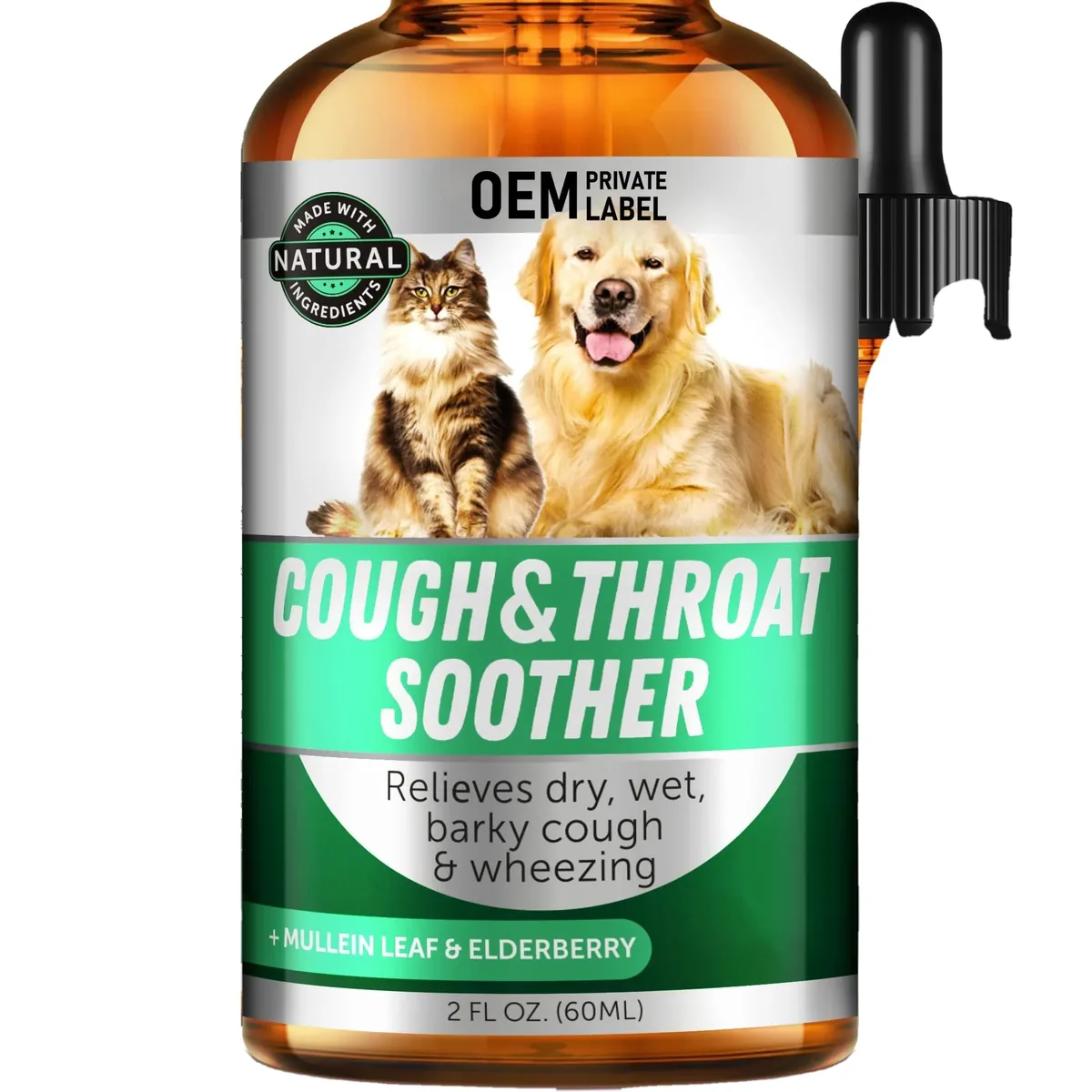 Custom Label Kennel Cough Drops For Dogs And Cats-top Grade Fish Oil Immune Support Liquid Allergy Relief Throat Soother