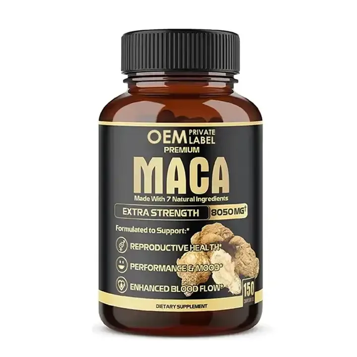 Oem Gezondheidszorg Supplement Energie Gummies Zwarte Maca Wortel Vitaliteit Verhogen Energie Maca Gummies Capsule