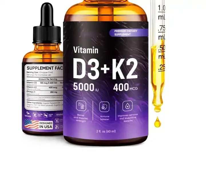 Oem/odm Premium Dietary Supplement Vitamin D3+k2 Immune-boosting