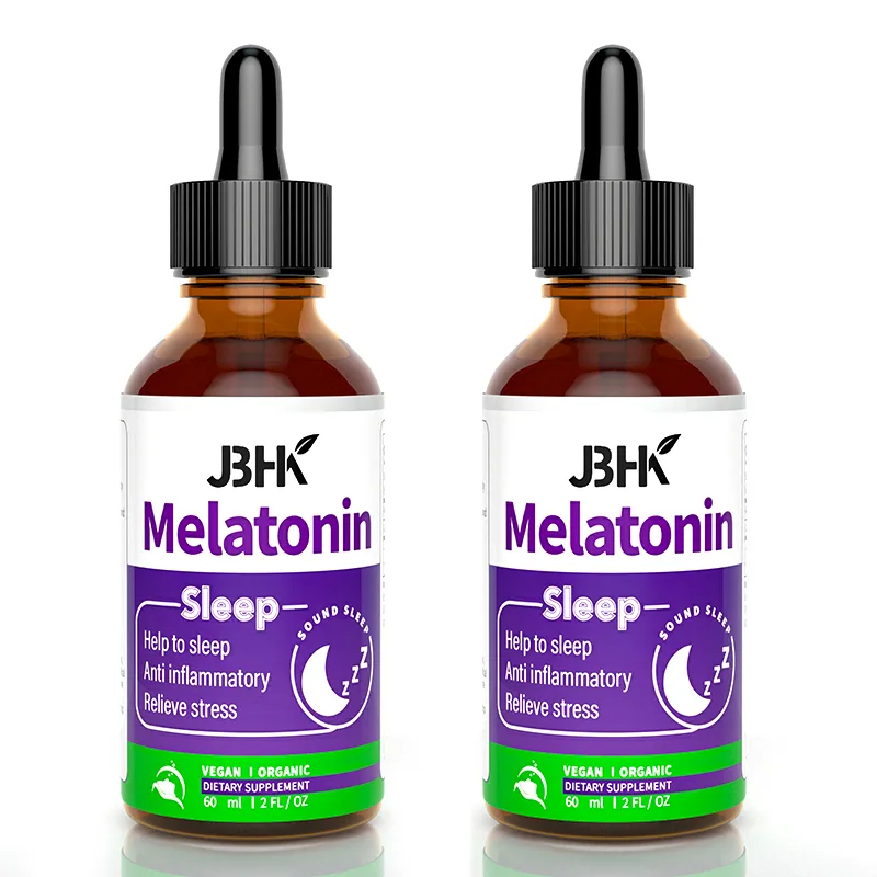 Oem/odm Melatonin Drop 1mg/3mg/5mg Natural Raspberry Flavored Drops Formula For Adults Sleep Aid Supplement