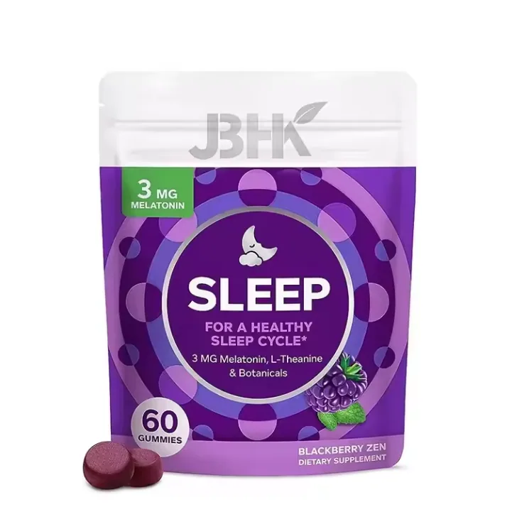 Sleep Gummy Occasional Sleep Support 3 Mg Melatonin L-theanine Chamomile Lemon Balm Sleep Aid Blackberry
