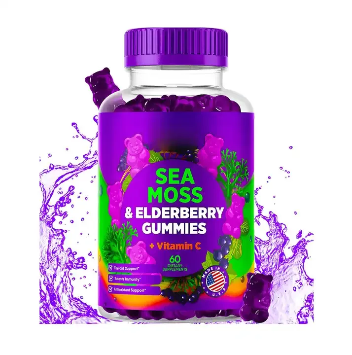 Seamoss& Elderberrygummies+ Vitamin C Gummies