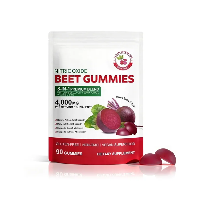 Boost Nitric Oxide Levels High-Potency Nitric Oxide Beet Gummies OEM/ODM & Private Label Manufacturing He