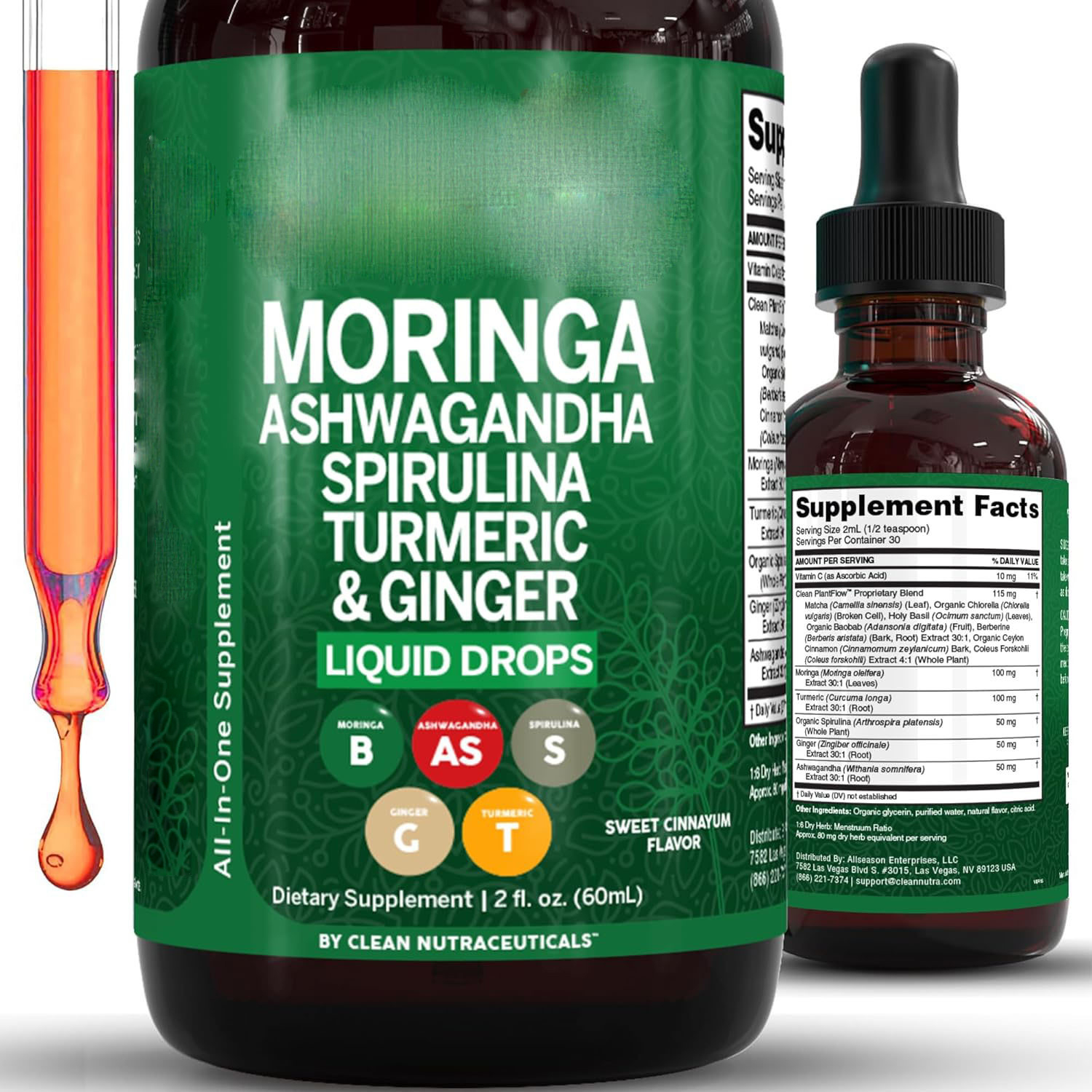 Moringa Ashwagandha Ginger Oral Drops